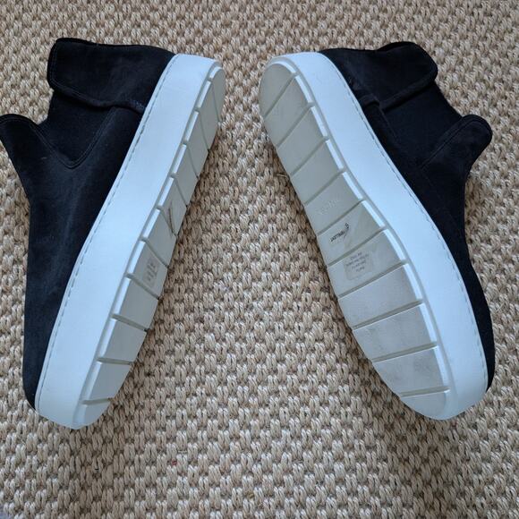 VINCE Warren Platform Boots Black Suede Leather Shearling Fur W Size 11M NWD - Picture 3 of 10